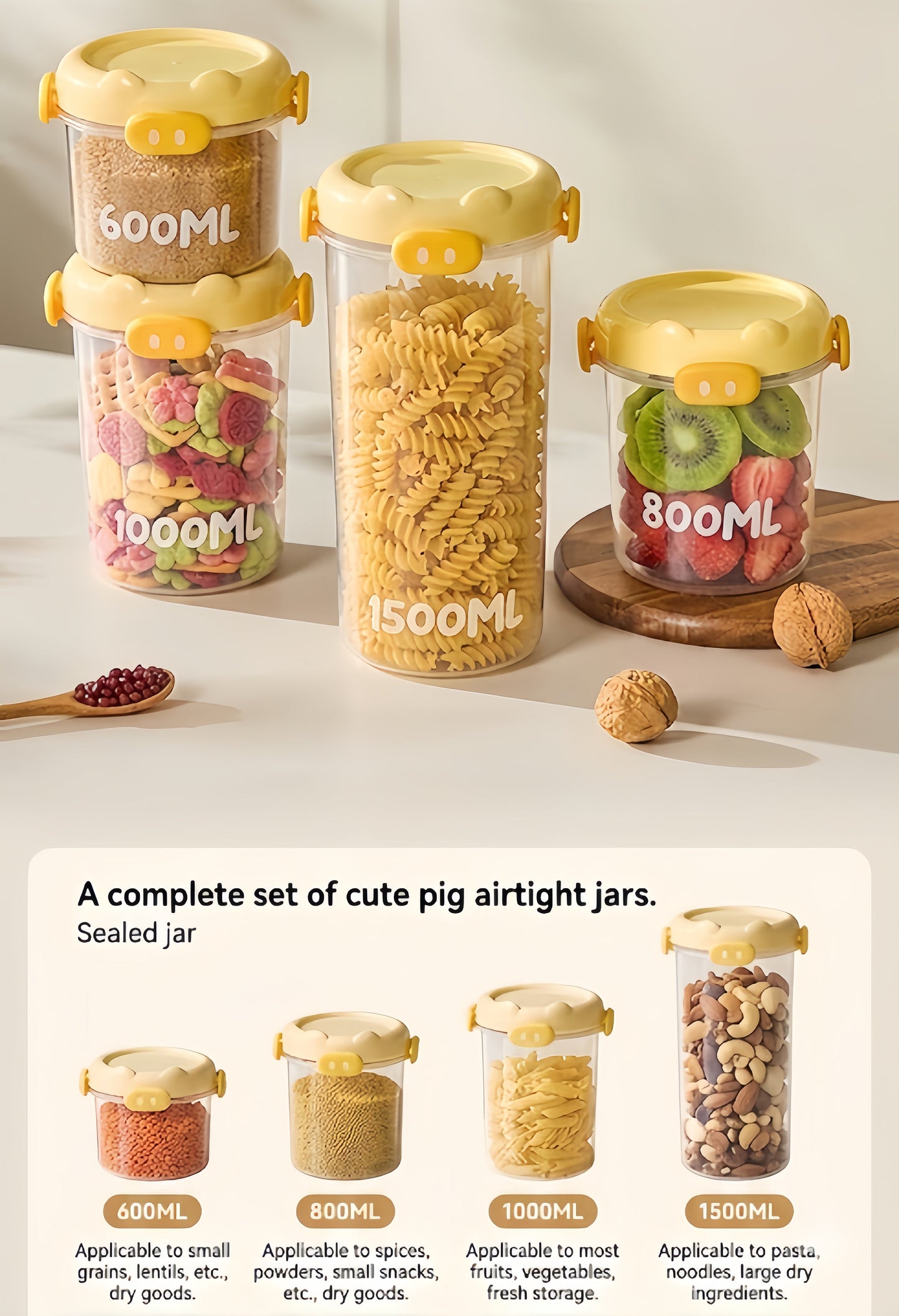 Cute Piggy Airtight Storage Jars