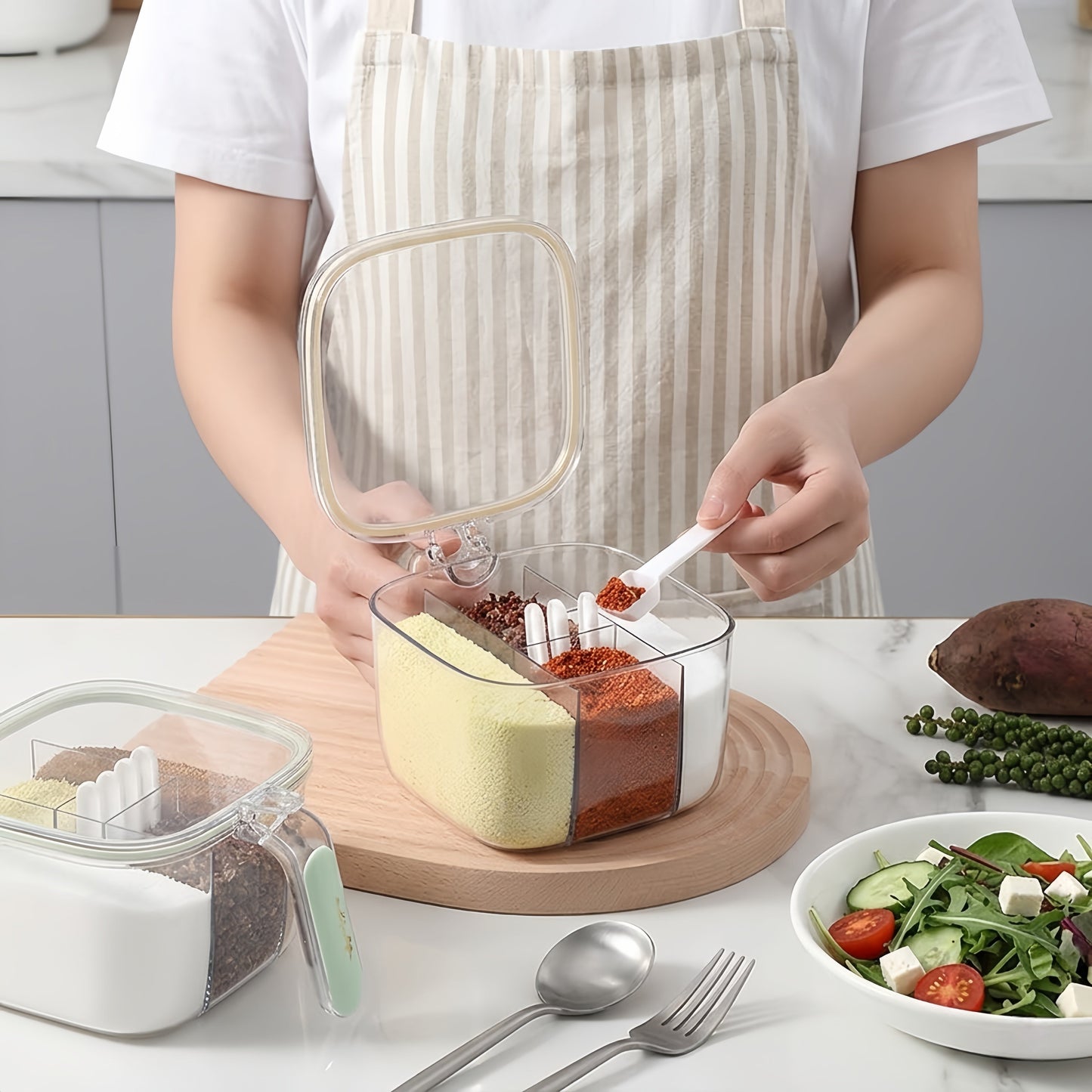 4-in-1 Integrated Kitchen Seasoning Box