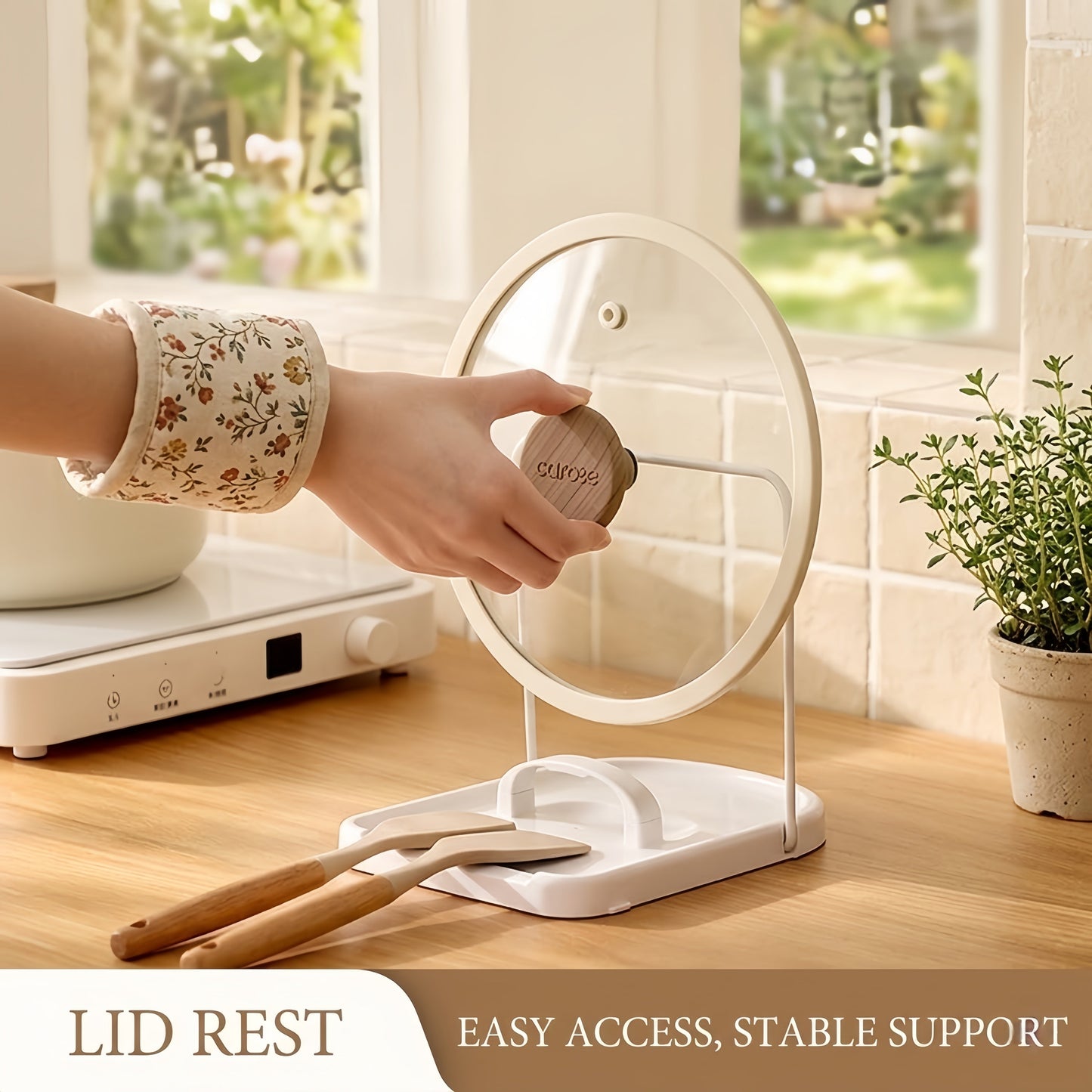 Multi-functional Foldable Pot Lid Rack