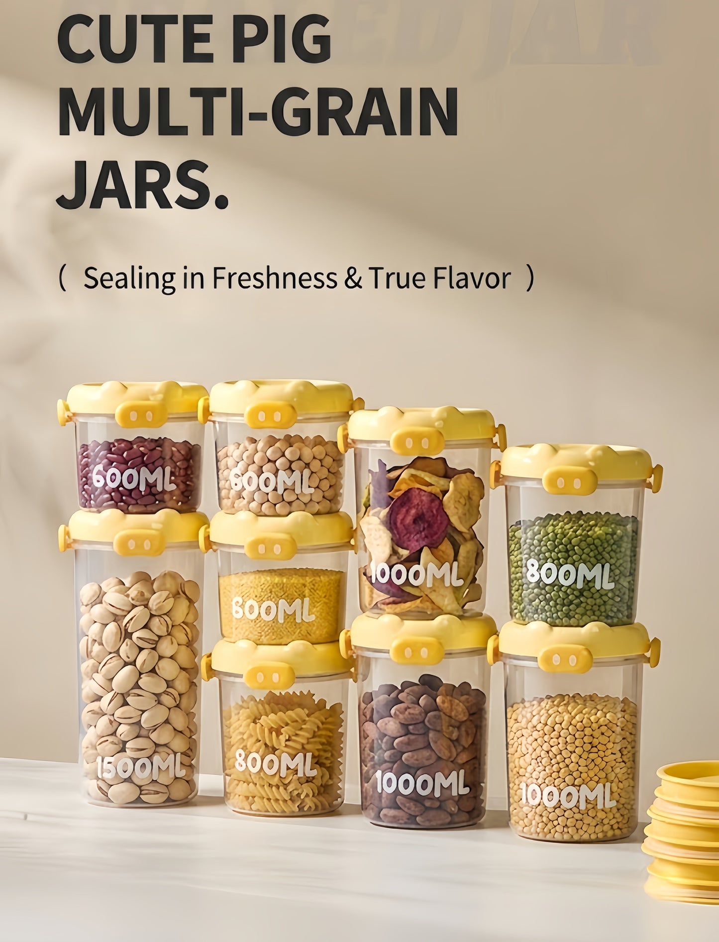 Cute Piggy Airtight Storage Jars