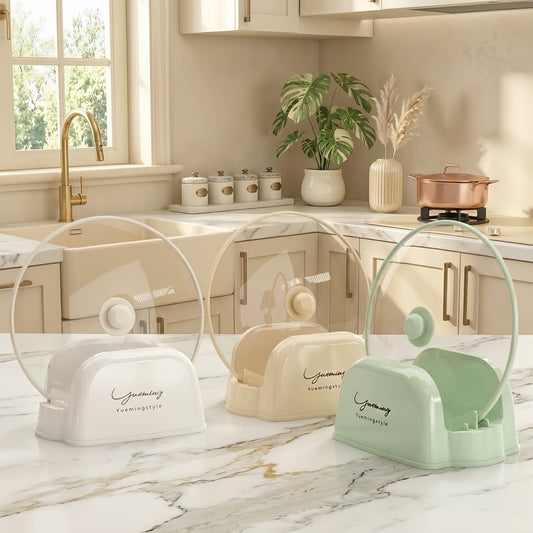 Cream Style Pot Lid & Spatula Rest